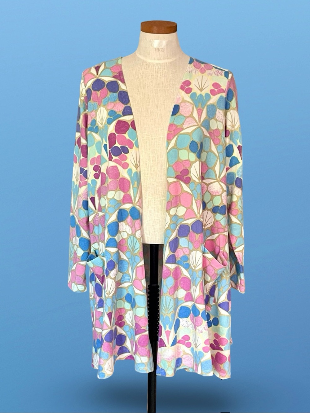 LuLaRoe Caroline Long Sleeve Open Front A-Line Drop Shoulder Duster Cardigan SzL